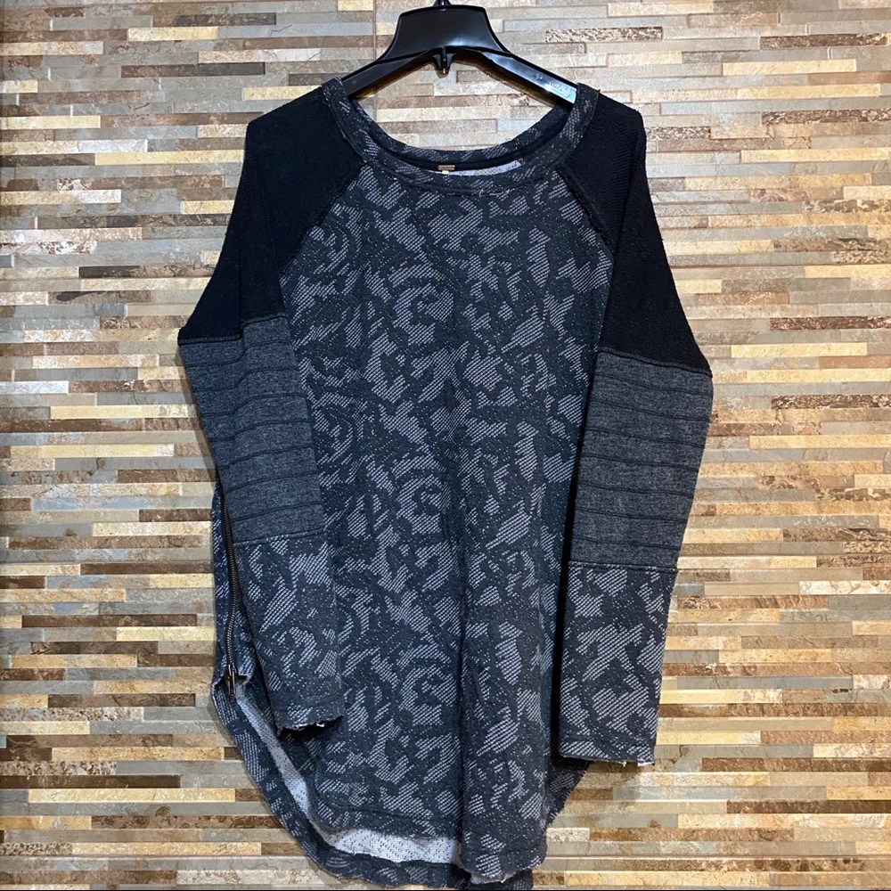 Free People Scoop Neck Tunic Medium Long Sleeve